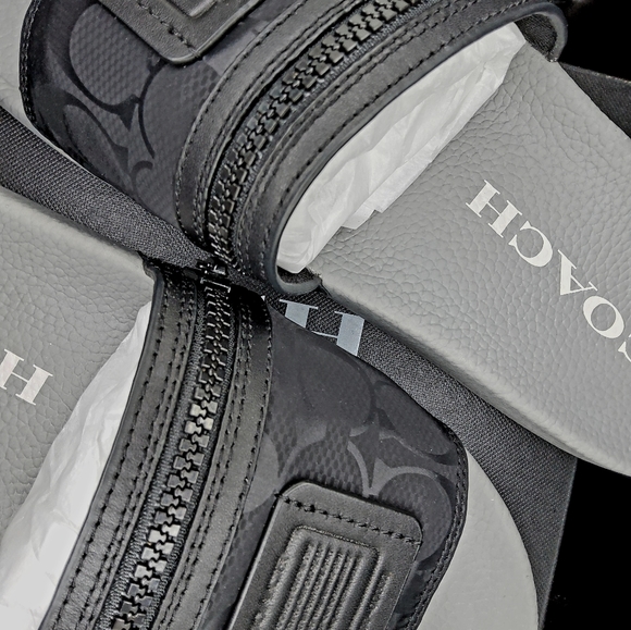 COACH MEN'S POOL SLIDES WITH POCKET BLACK MEN'S 8 WOM 9.5, LIME MEN'S 9 WOM 10.5 - Picture 10 of 11